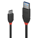 USB-C kaabel C - A 1.0m, USB 3.2, 10Gbps, 3A, Black Line