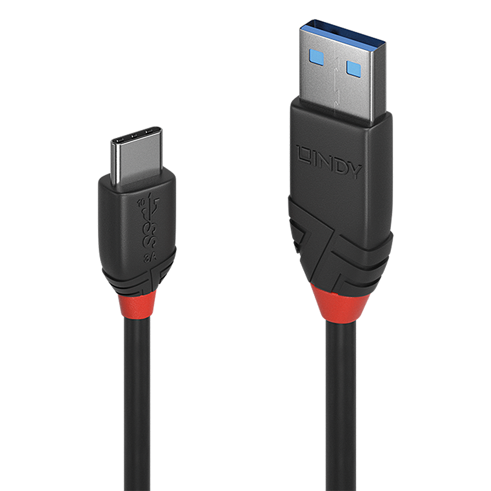 USB-C kaabel C - A 1.5m, USB 3.1, 10Gbps, 3A, Black Line