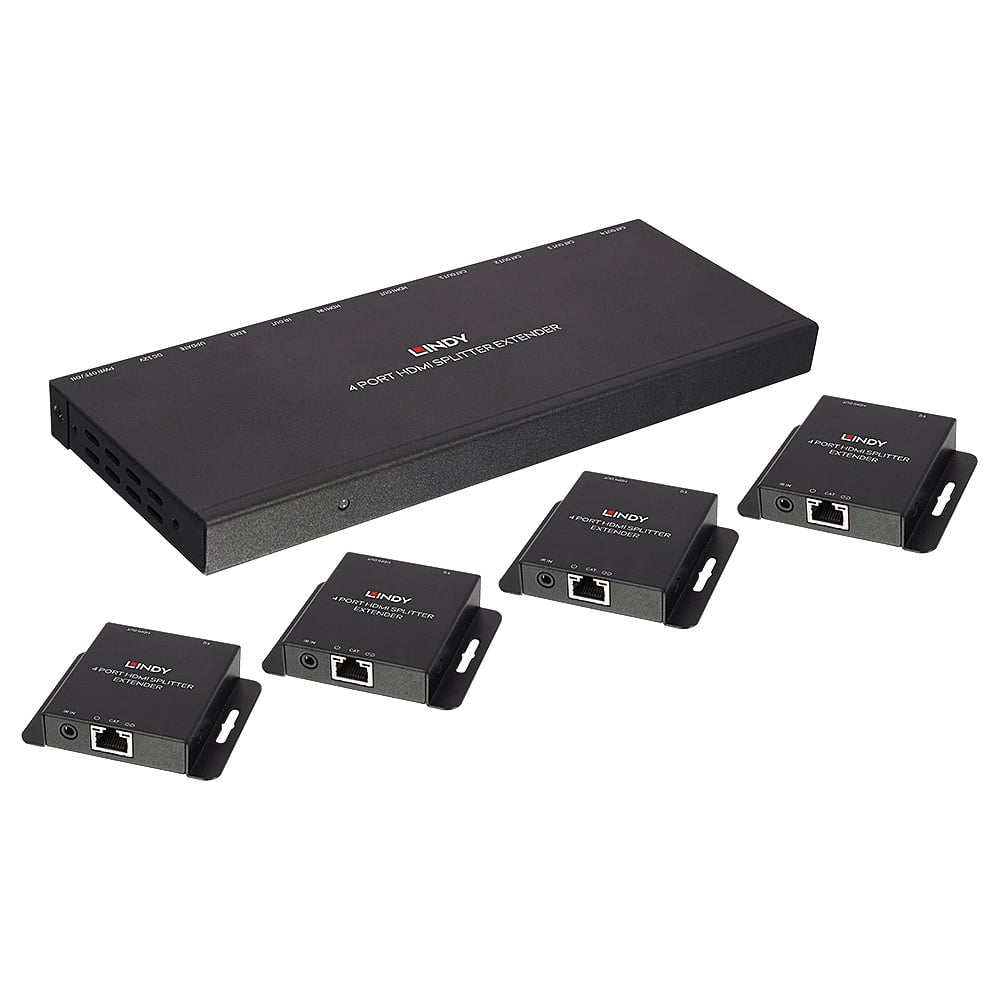 [38155] HDMI pikendaja 4porti läbi CAT6 kuni 70.0m, PoC, 3840x2160@30Hz