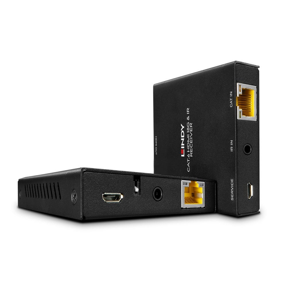 HDMI pikendaja läbi CAT5e/6/7 kuni 50m, 3840x2160@60Hz + IR pikendaja (saatja+vastuvõtja) PoC (Power over Cat.6)