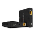 HDMI pikendaja läbi CAT5e/6/7 kuni 50m, 3840x2160@60Hz + IR pikendaja (saatja+vastuvõtja) PoC (Power over Cat.6)