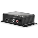 Konverter HDMI (M) - HDMI (F) + Toslink ja 3.5mm heli väljund, 4K@60Hz (heli eraldaja hdmi-st), must