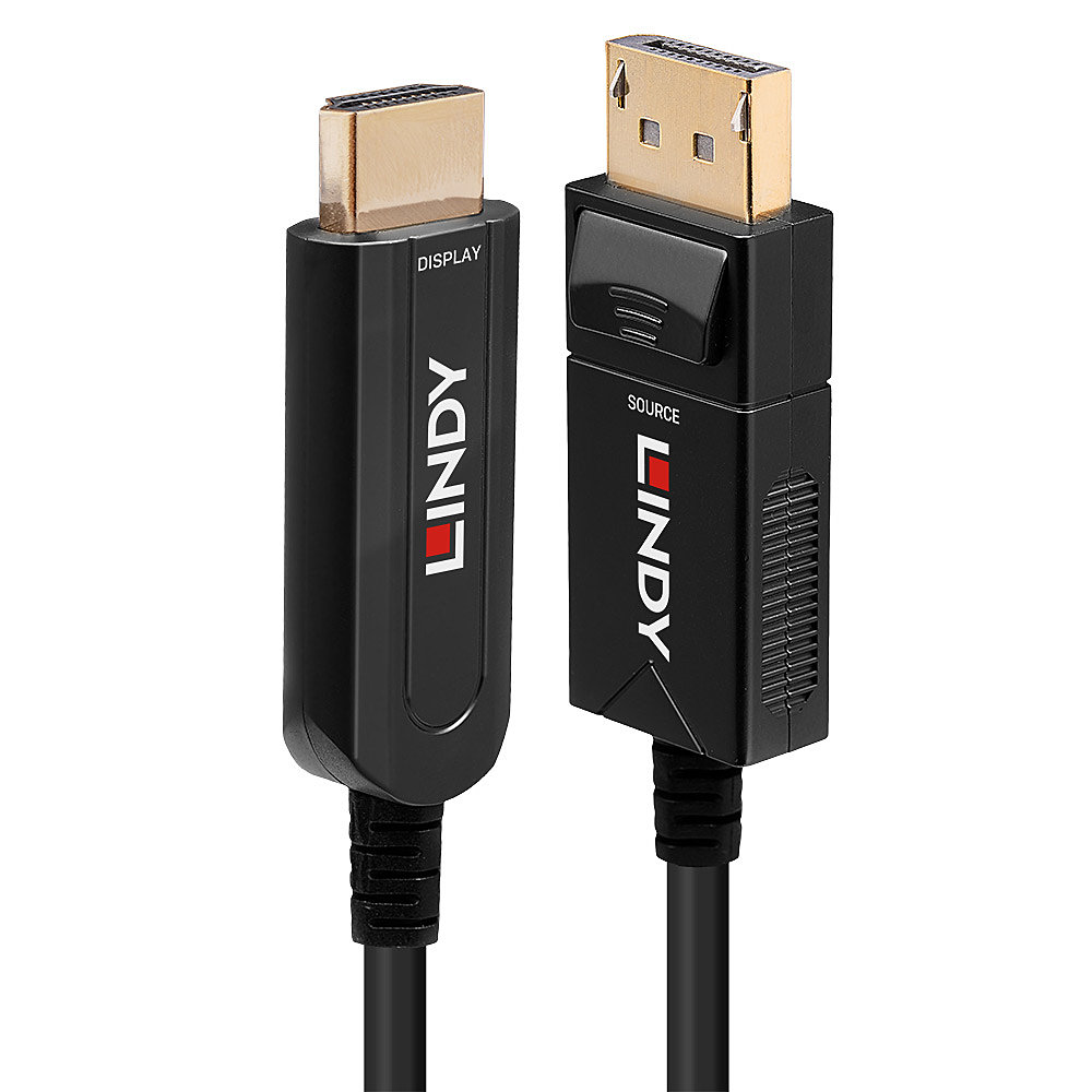 [38492] 30m Fibre Optic Hybrid DisplayPort 1.2 to HDMI 18G Cable