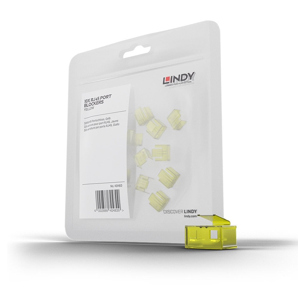 [40483] RJ45 Port Blocker Yellow 20 x Blockers