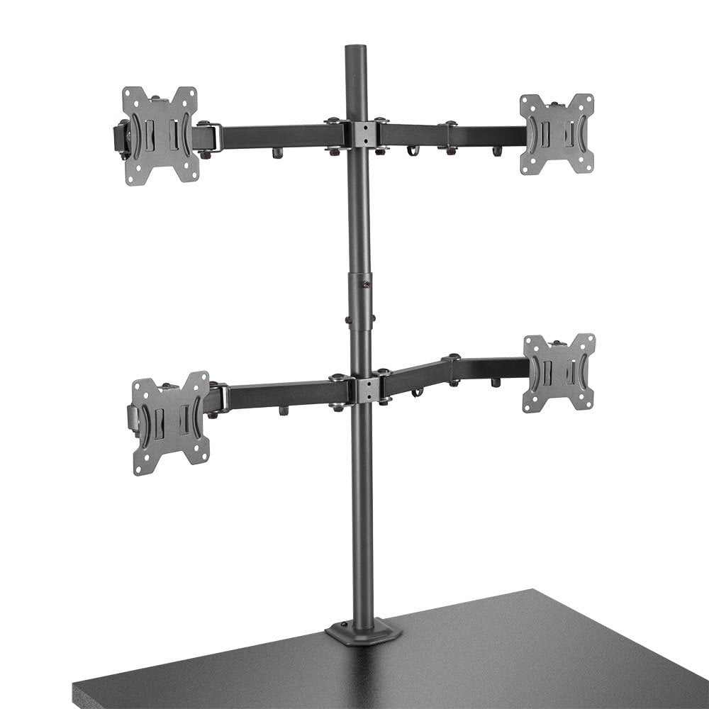 [40659] Quad Display Bracket with Pole and Desk Clamp