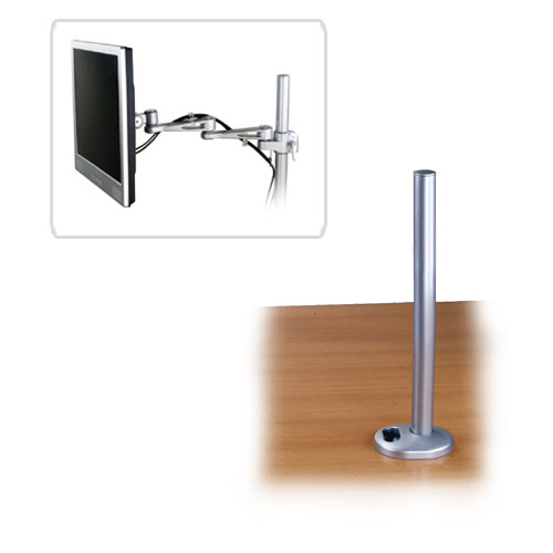 [40962] 450MM In-Desk Pole, Silver