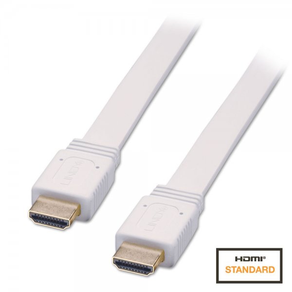 [41165] Flat White Standard Speed HDMI Cable