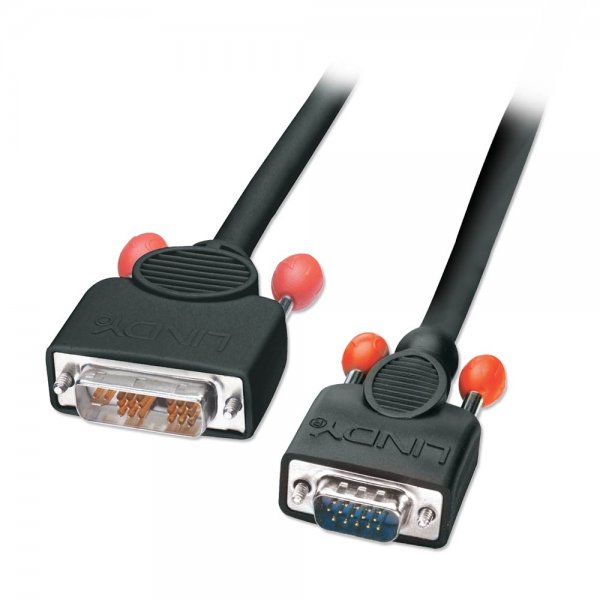 1m DVI to VGA Cable - Black DVI-A Male to 15 Pin HD Male