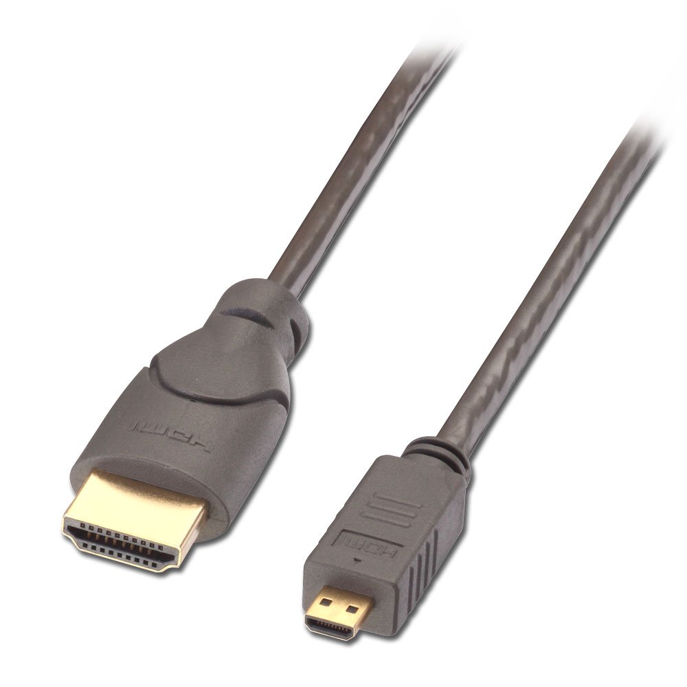 [41350] HDMI - Micro HDMI kaabel 0.5m, High Speed HDMI + Ethernet, hall, 2160p, 3D