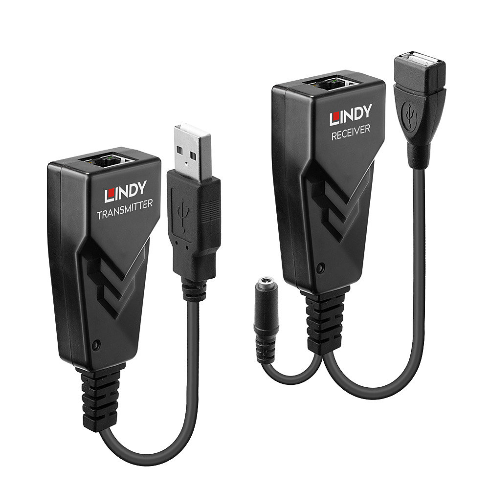 USB 2.0 pikendaja läbi CAT5/5e/6 kuni 100m, lisatoitega