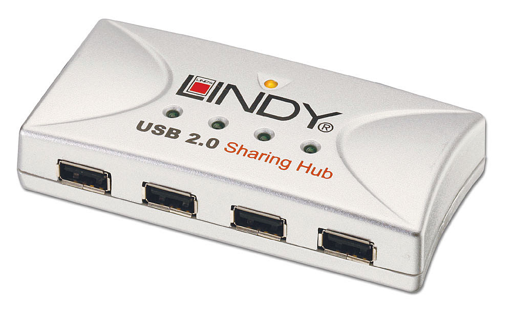 [42887] USB 2.0 4 Port Sharing Hub Share 4 devices with 2 PC´s