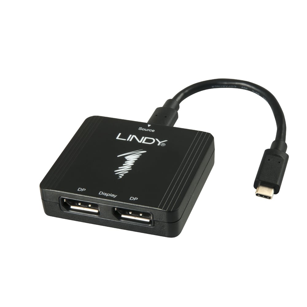 [43232] USB-C splitter 1 sisse / 2 välja Displayport 4K@60Hz, MST