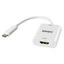 Konverter USB-C (M) - HDMI (F), 2160p30Hz 0.15m, valge