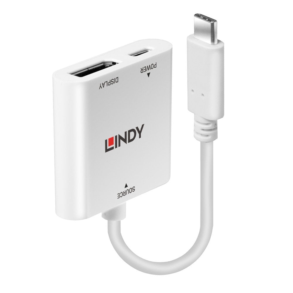 Konverter USB-C (M) - DisplayPort 4K 3840x2160@60Hz  0.15m, valge