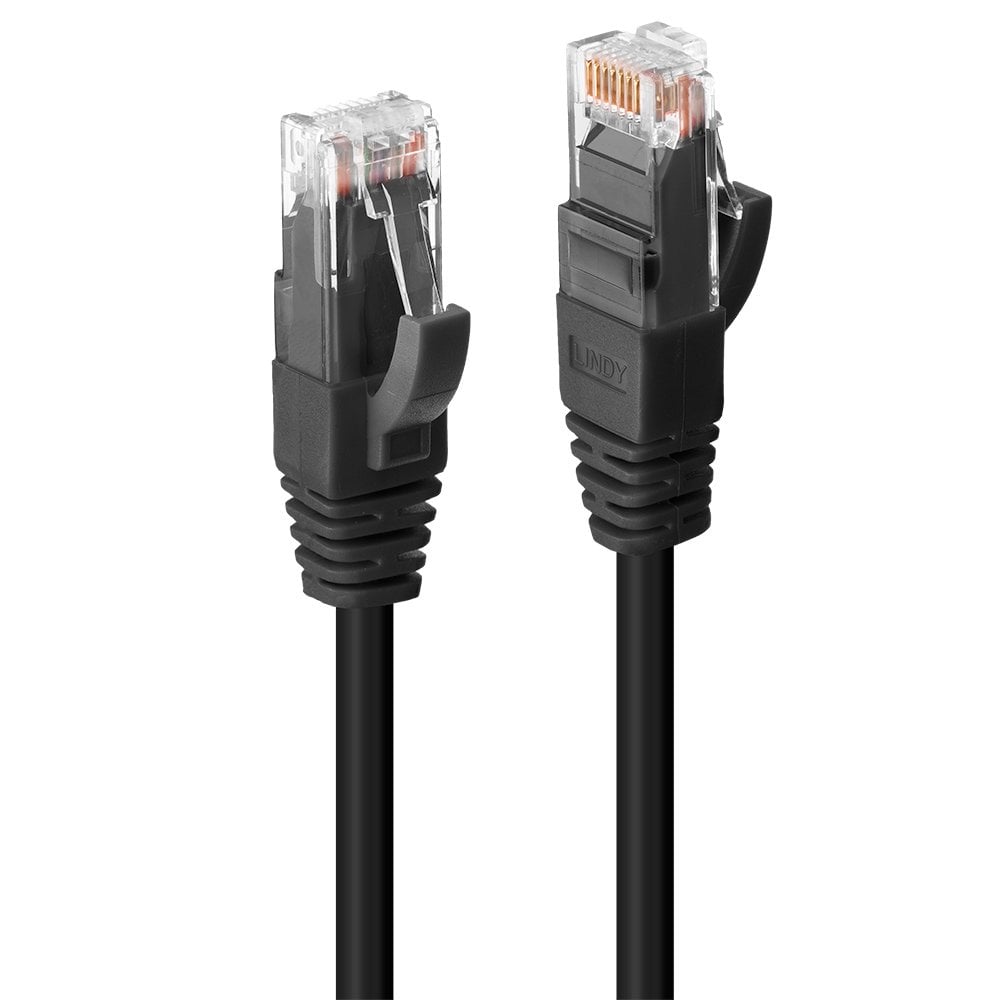 Cat.6 UTP Premium patch cable, halogen-free, black 7.5m