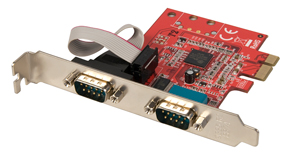 [51187] 2 Port Serial RS-232, 16C650, 128 Byte FIFO, PCIe Card