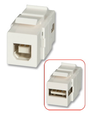 [60555] USB A/B F/F Keystone For use with 60551/60552