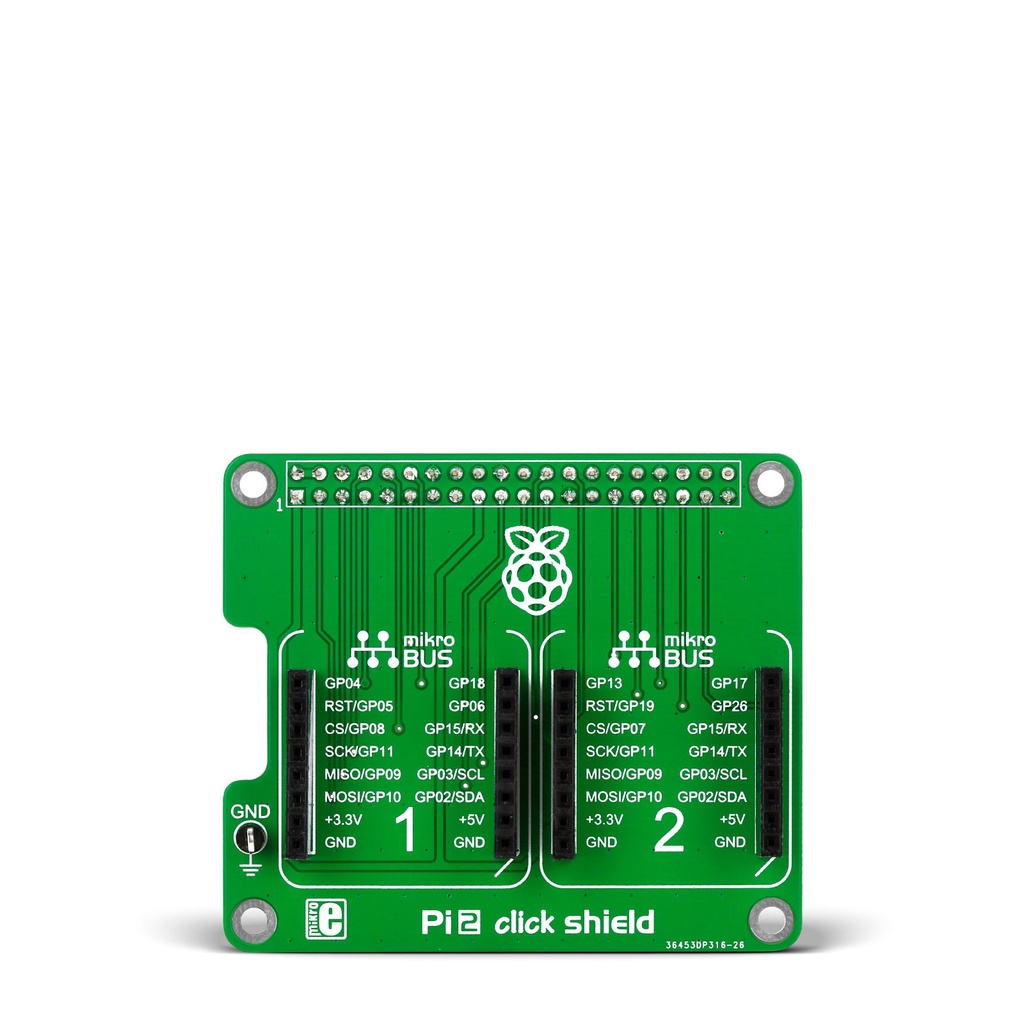 [MIKROE-1879] Pi2 click shield - Raspberry adapter 2 click moodulile