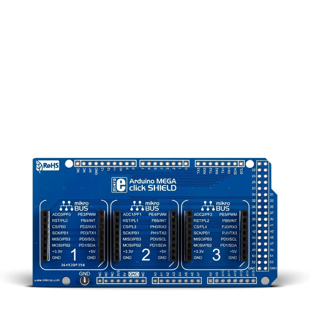[MIKROE-1900] Arduino MEGA click shield - adapter 3 click moodulile