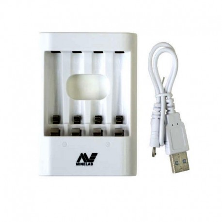 Minelab VANQUISH charger 4xAA, USB cable