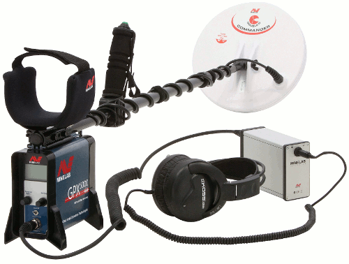 Metal detector Minealb GPX 5000 Dual 11"DD + 15"x12" Mono