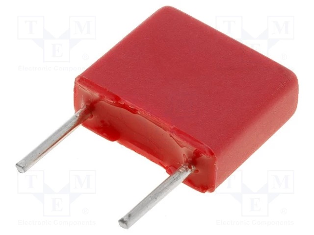 [MKS2-1U/63-R] Kondensaator polyester 1uF 40VAC, 63VDC Pitch:5mm; flat 10%, WIMA