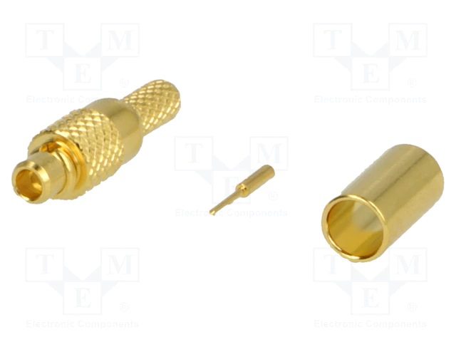 [MMCX1121A13G550] MMCX plug male, straight, 50Ω crimped for cable, teflon, RG174