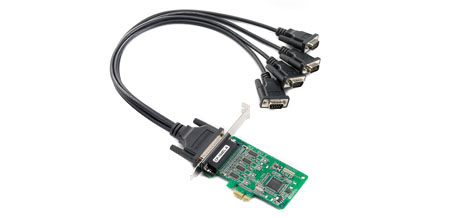 RS-232 PCI Express kaart, Low Profile, 4 porti + DB9M kaabel