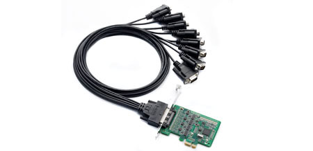 RS-232/422/485 PCI Express kaart, Low Profile, 8 porti
