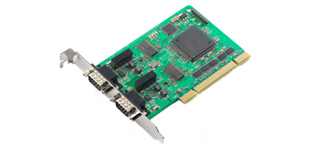 [CP-602U-I-T] 2-port CAN interface Universal PCI board with 2 KV optical isolation protection, -40 to 85°C