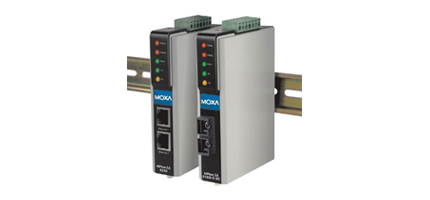 1 port RS-232/422/485 server, 1 x100BaseF(X) multi-mode SC port, 2 x DC toide, 0 kuni 55°C