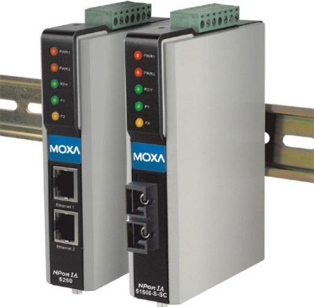 2 port RS-232/422/485 server, 2 x 10/100BaseT(X) (üks IP), 2 x DC toide, 0 kuni 60°C, serial/LAN/toite ülepingekaitse
