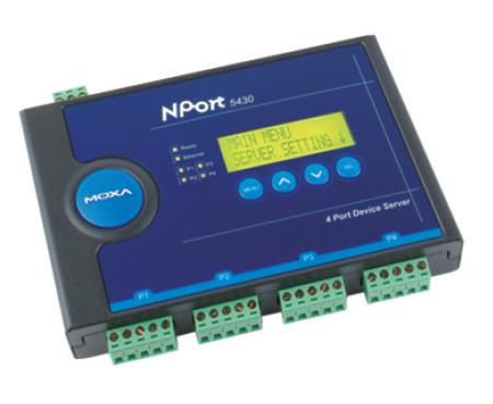 RS-422/485 server, 4 porti, opt. isol. 2KV, LCD display + toiteplokk