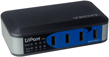 [Uport 204] Tööstuslik USB 2.0 hub, 4 porti + toiteplokk, 15 KV ESD Level 4 kaitse