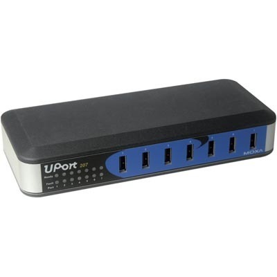 [Uport 207] Tööstuslik USB 2.0 hub, 7 porti + toiteplokk