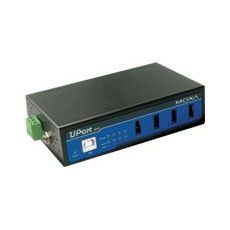 [UPort 404-T] Tööstuslik USB 2.0 hub, 4 porti, 15 KV ESD Level 4 kaitse, 2 x 12 - 40 VDC toide, -40 kuni 85°C