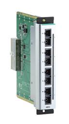 Fast Ethernet interface module with 4 100BaseFX multi-mode ports, SC connectors, -40 to 75˚C