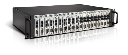 [TRC-190-DC-48] Rack chassis, 2U, single 36 to 72 VDC input, with 19 slots on front panel