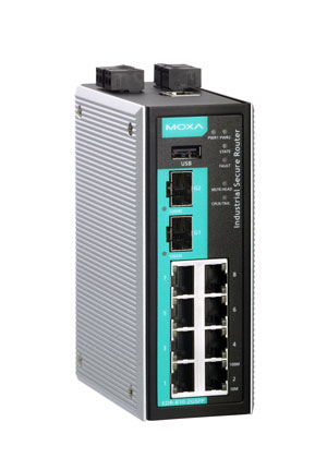 [EDR-810-2GSFP-T] Tööstuslik ruuter: 8 x 10/100BaseT(X), 2 x 1000BaseSFP, all-in-one Firewall / NAT / router / switch, -40 kuni 75°C
