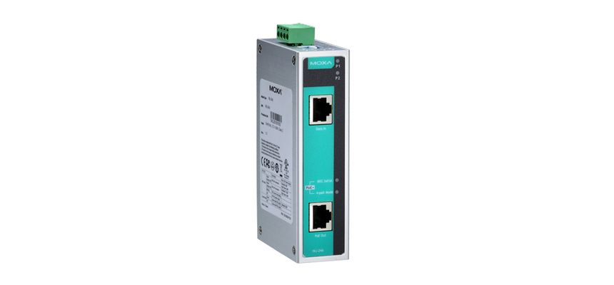 [INJ-24A-T] PoE+ Injector, maximum output of 60 W at 24/48 VDC, -40 to 75°C
