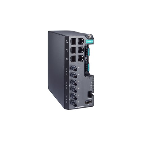 Switch: 6 x 10/100BaseT(X), 3 x 100BaseFX multi-mode ST, -10 kuni 60°C, 110/220 VAC/VDC