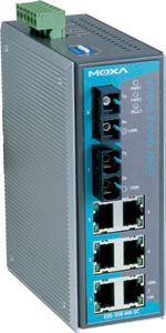Switch: 6 x 10/100BaseT(X), 2 x 100BaseFX multi-mode SC, 0 kuni 60°C, mittemanageeritav DIN