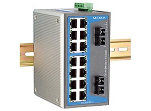 Switch: 14 x 10/100BaseT(X), 2 x 100BaseFX multi-mode SC, -40 kuni 75°C, mittemanageeritav DIN