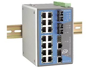 [EDS-518A-MM-SC-T] Switch: 14 x 10/100BaseT(X), 2 x 100BaseFX multi-mode SC, 2 x 10/100/1000BaseT(X) või 1000BaseSFP, -40 kuni 75°C