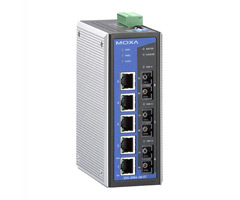 Switch: 5 x 10/100BaseT(X), 2 x 100BaseFX multi-mode SC, 1 x 100BaseFX single-mode SC, 0 kuni 60°C