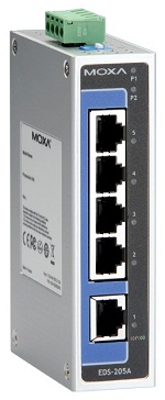 Switch: 5 x 10/100BaseT(X), -40 kuni 75°C, mittemanageeritav DIN ATEX Zone 2