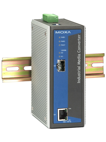 Tööstuslik konverter: 10/100/1000BaseT(X) to 1000BaseSX/LX/LHX/ZX, -40 kuni 75°C