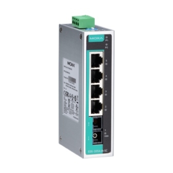 Switch: 4 x 10/100BaseT(X), 1 x 100BaseFX single-mode SC, -40 kuni 75°C, mittemanageeritav DIN