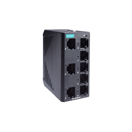 Switch: 8 x 10/100BaseT(X), -10 kuni 60°C, mittemanageeritav, plastikust DIN