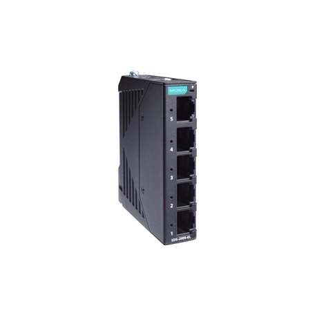Switch: 5 x 10/100BaseT(X), -10 kuni 60°C, mittemanageeritav, metallist DIN